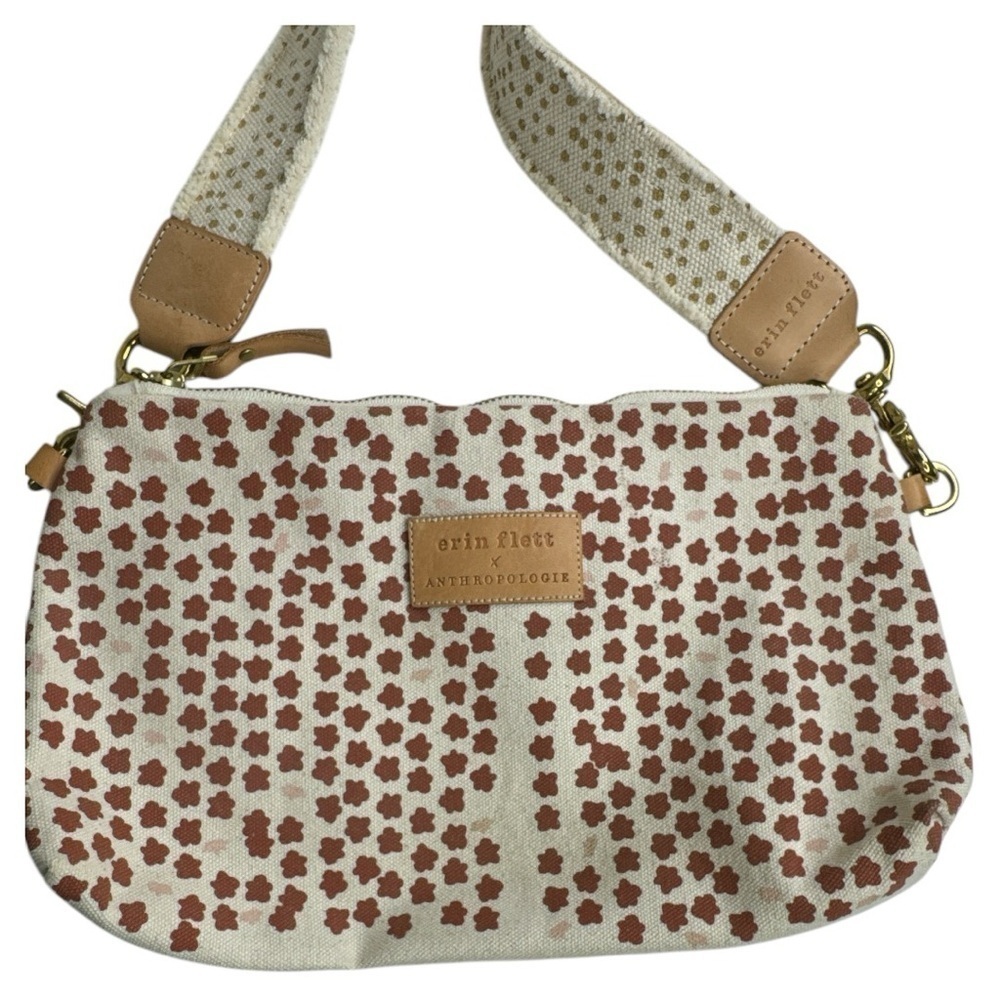 Erin Flett for Anthropologie Clay Polka Dot Canvas & Leather Jen Bag - Picture 3 of 15